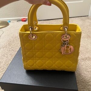 Yellow Dior bag